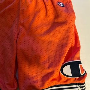 Champion Retro Style Mesh Shorts Coral Size Medium